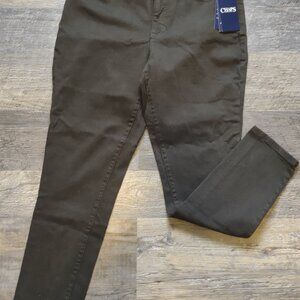 Chaps Jean Pants Straight Leg  Dark Brown Sz 8 NWT